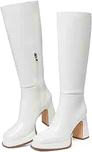 くりちゃん【美品】Platform Long Boots Amazon.com | CKSNDLF Women's Platform Boots Knee High Boots